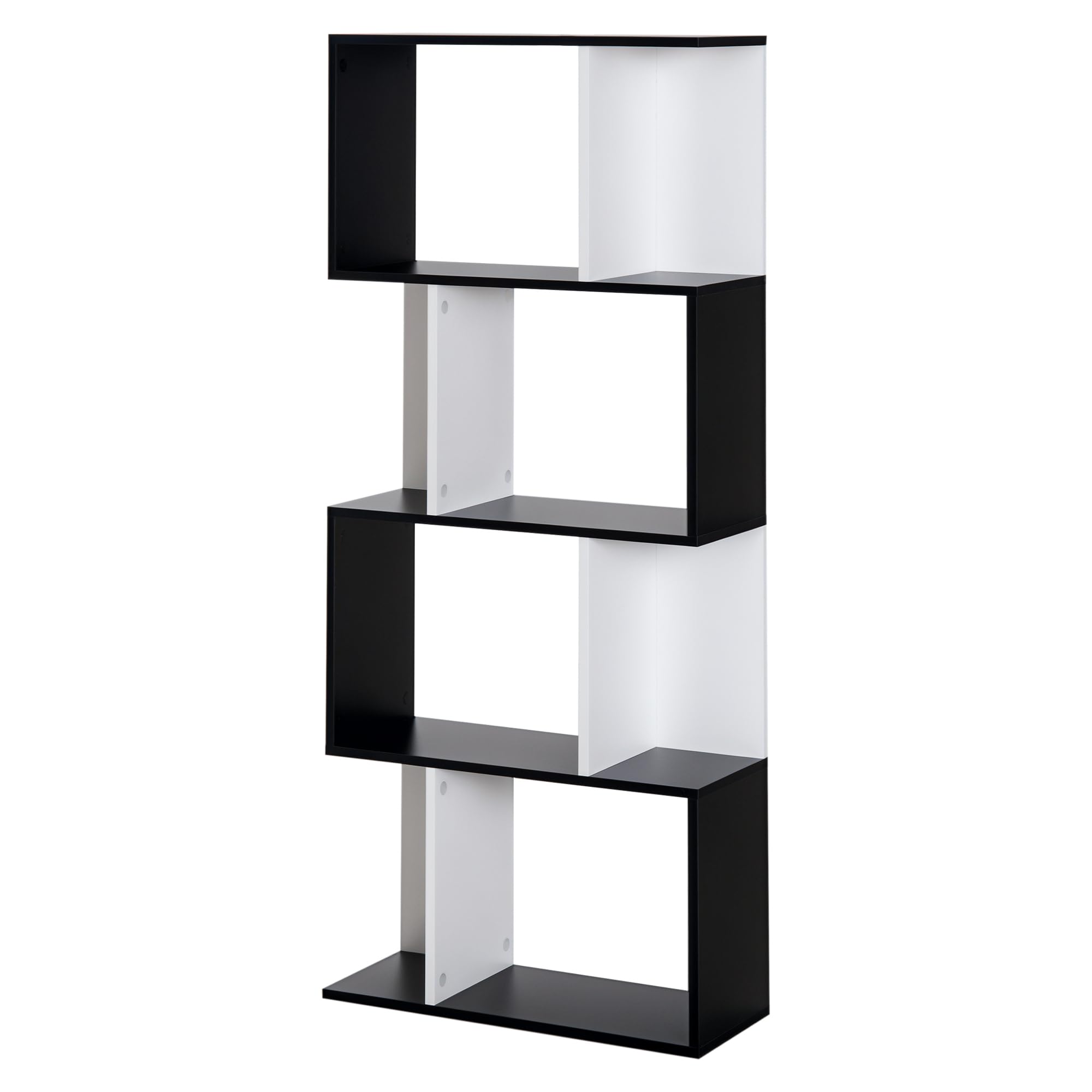 HOMCOM boekenplank 3-laags opbergplank kantoorplank displayplank voor thuiskantoor woonkamer MDF natuur 97,5 x 30 x 100 cm