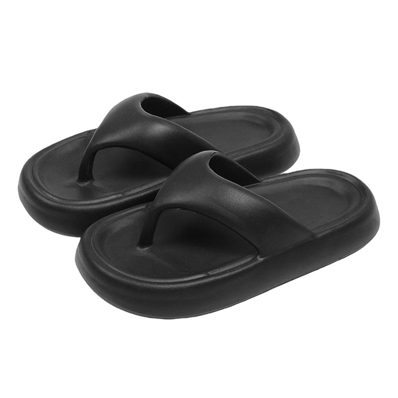Gyios Summer Slippers Kawaii Slides Comfy Cloud Memory Foam House Slipper Shower Sandals Beach Flip-flops-black-shoe Size 40–41; Recommended For Feet Sized 39–40