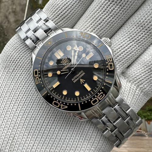 STEELDIVE Men's Automatic Watch NH35 Movement SD1957 Sapphire Luminou 300M Diving Watches, Stainless Steel