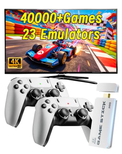 ATGSZVL Retro Gaming Console, 40000+ Games Stick with 4K HDMI Sno...