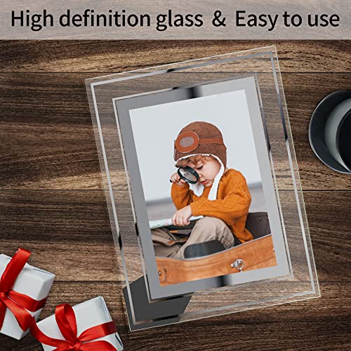 Flocey 8X10 Picture Frame Set Of 2, Glass Photo Frames 8 X 10 Inch For Tabletop And Wall Mount Display, Gift Picture Frames #TOP4