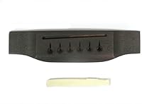 Vista 3 de Piezas de Guitarra Acústica Puente de palisandro con hueso Sillín 2 piezas gbmcr05