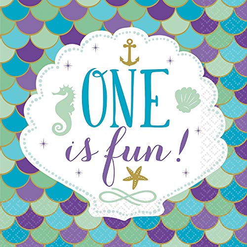 Amscan Luncheon Napkins Party Supplies, 6.5' x 6.5', Multicolor