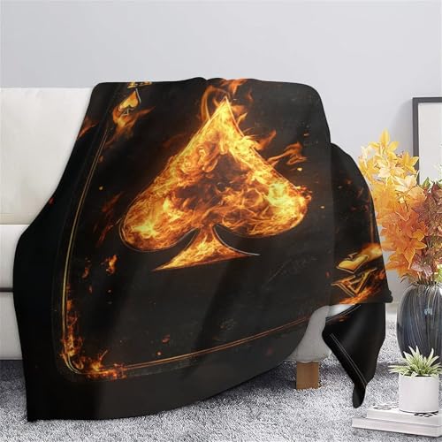 Couverture de poker ultra douce flanelle pour éliminer le froid du canapé