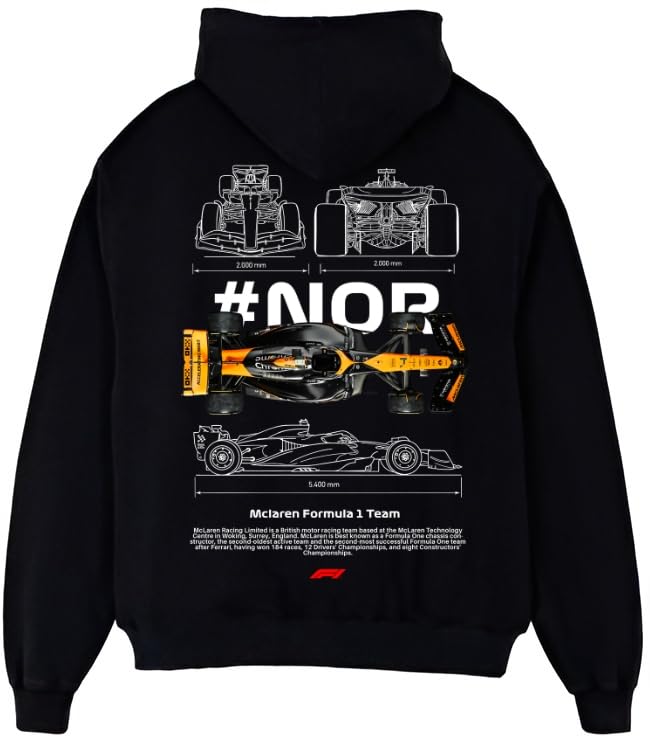 Racing Team Inspired Hoodie Formula 1 Style Pullover Sweatshirt Car Design Hoodie Unisex Streetwear (UAE/KSA Alpha M Regular Regular Black)