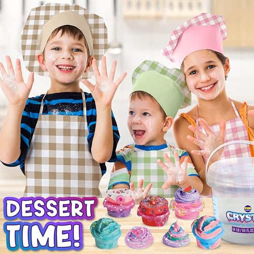 Fun Kidz 35D71122 4 Lb Huge Glassy Clear Slime Bucket Toy For Kids, Funkidz 64 Fl Oz Premade Big Crystal Slime Pack Gift With 29 Sets Add-Ins Jumbo Slime Kit thumb #5