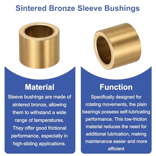 Rodamientos cilíndricos de bronce con diámetro interior de 18 mm 3