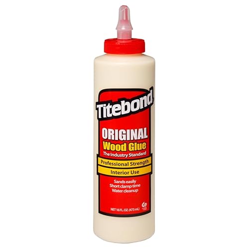 Titebond Original Wood Glue 5064, Industry Standard for Woodworking, Furniture Repair/Assembly, Construction, Home Repair or Modeling, 16 oz