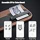 TATELF Stencil Drucker Tattoo, Bluetooth Tattoo Drucker Printer Thermodrucker mit 10 Stück Papier, Schablone Tattoodrucker Kompatibel mit Telefon Tablet PC für Tattoo Künstler und Anfänger