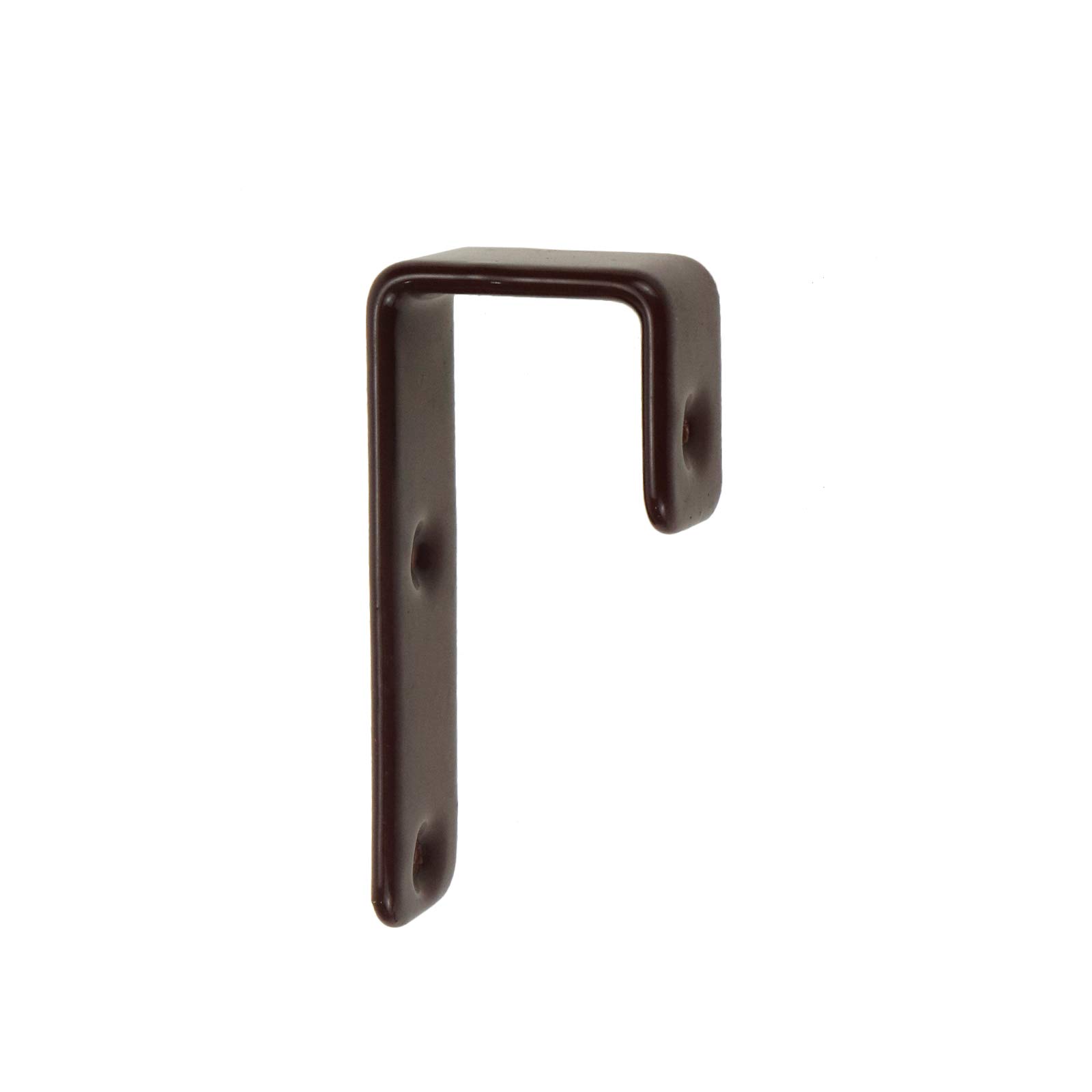 Geesatis 2 Pcs Bunk Bed Ladder Hooks Metal PVC Coated Hooks Brackets for Bed Decoration Tool, with Mounting Screws,Inside 1 inch, Coffee Color