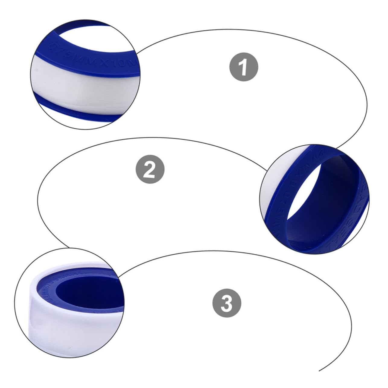 CHILDWEET 20 Rolls PTFE Thread Seal Tape White for Plumbing Sealing Use