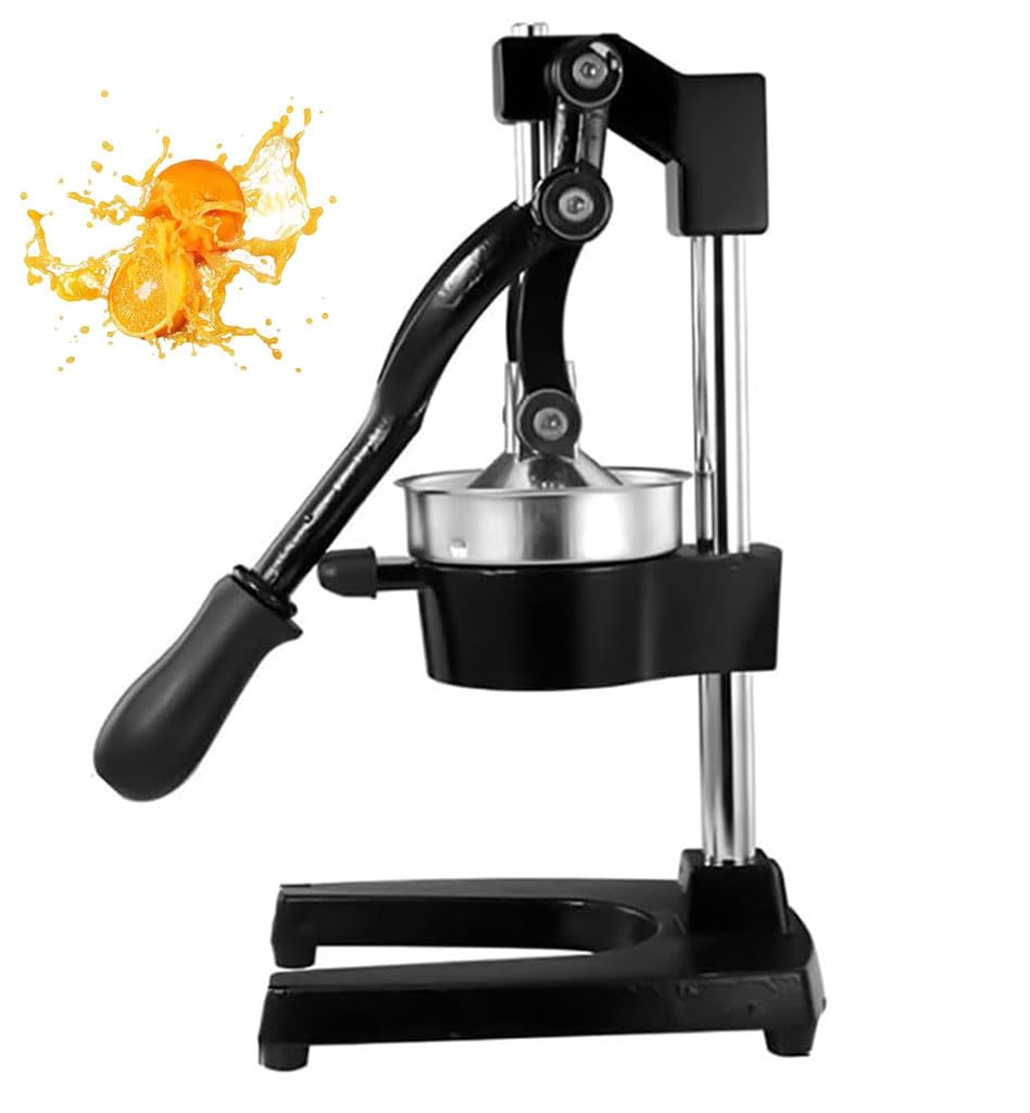 Exprimidor manual de hierro fundido resistente con base de ventosa para una máxima extracción de jugo, ideal para pomelo y limón
