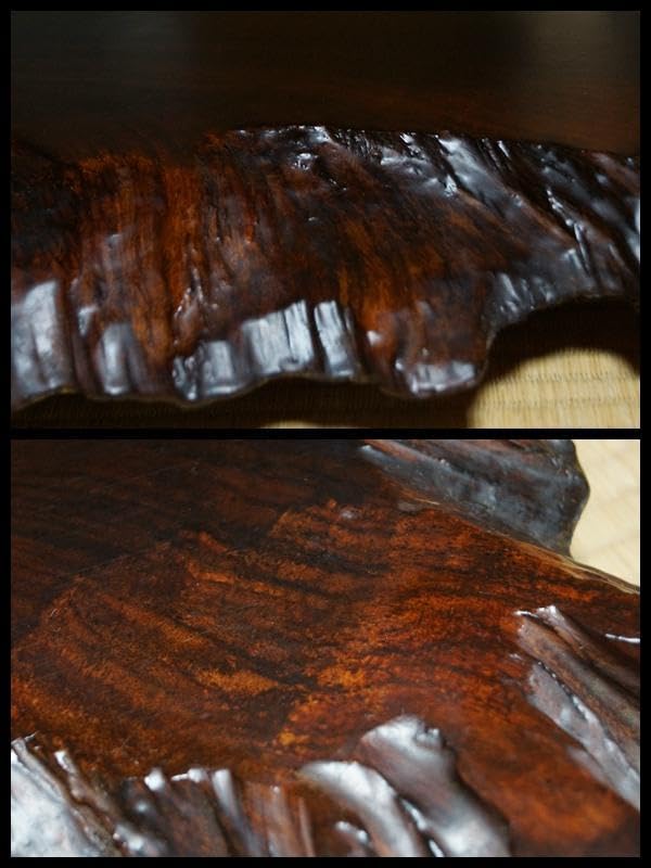 大型沈木卓 古材漆塗脚付き花台 盆栽台 香炉台 自然体★美しい木目★重5.1ｋg 大型沈木卓 古材漆塗脚付き花台 盆栽台 香炉台 自然体☆美しい