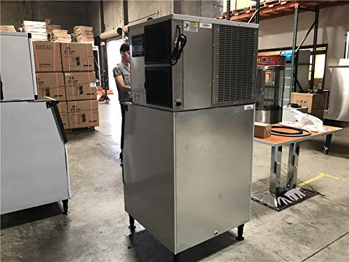 Back view of Cooler Depot Commercial Ice Maker showing condenser fins