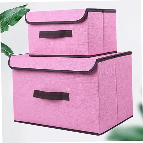 Cajas para guardar ropa de lino rosa contra el desorden 8