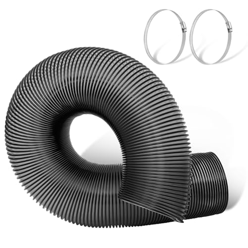 8 Inch Leaf Vacuum Hose 8 Inch Leaf Vac Hose 8FT PU Flexible Grass Catcher Hose Heavy Duty Crush Resistant Lawn Bagger Hose Smooth Interior High Airflow Universal Fit Models 8008 / LVH-88