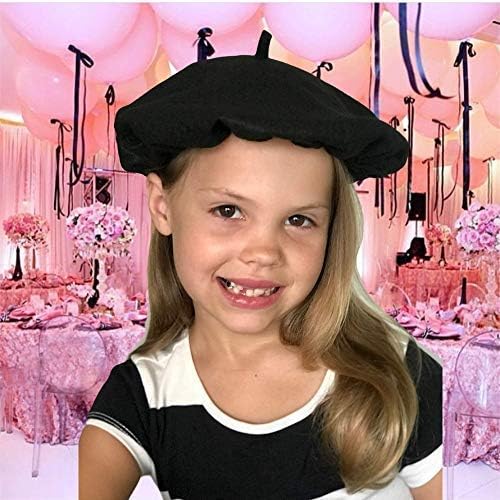 Beret Hats for Women and Kids Black 