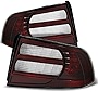 AKKON - For Acura TL UA6 UA7 Dark Red Clear Tail Lights Rear Brake Lamps Replacement Left + Right