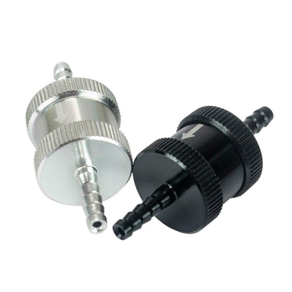 Jednokierunkowy zawór zwrotny, 1/8 cala, 4 mm, stop aluminium, benzyna, olej napędowy, przydatny (Nero)