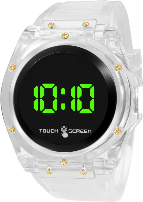 Elivor Touch Screen Digital Watch for Boys and Girls, Transparent Strap (White) (B0D7MPD6KV) Amazon Price History, Amazon Price Tracker