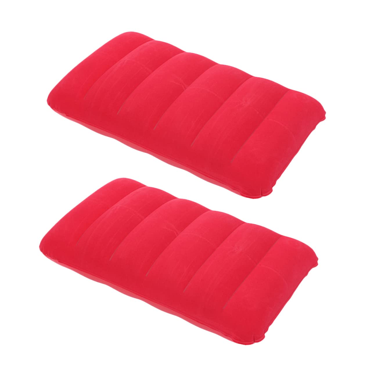 CORHAD Ergonomic Inflation Pillow 65x45cm PVC Flocking Waist Pillow for Camping Travel