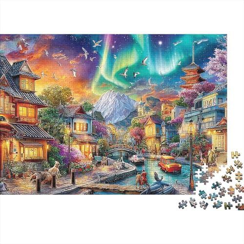 Puzzle 1000 piezas de Pueblo Fantástico con acabado artístico para decoración