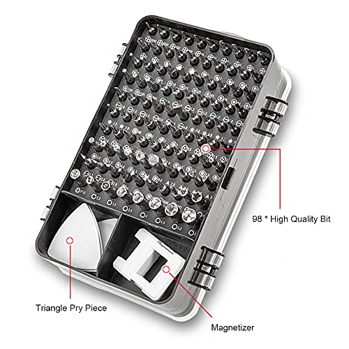 yeacher Conjunto de caixas de ferramentas domésticas 115-em-1 com ferramentas de hardware multifunci