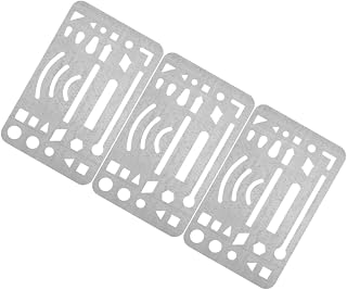 ARTIBETTER 3pcs Stainless Steel Erasing Shield Template for Craft and Drawing and Easy to Clean for Artists and Designers Precise Erasing Tool for Creative Projects