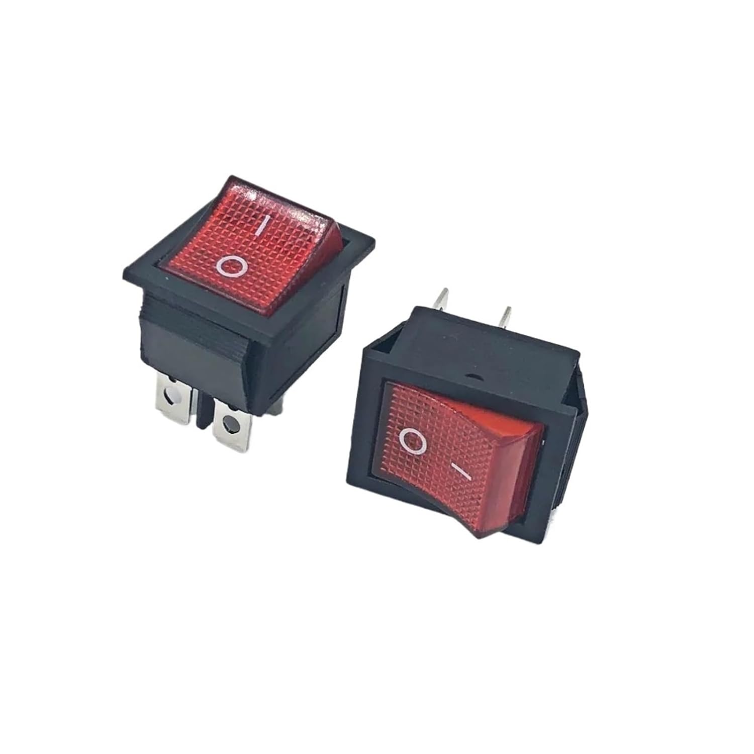 2pcs/lot RED 31x25mm with LED Light 4PIN ON/Off Boat Rocker Switch 16A 250VAC/20A 125VAC