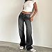 Low Rise Baggy Jeans for Women Y2k Straight Wide Leg Trendy Jeans Boyfriend Long Denim Cute Pants