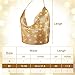 SATINIOR Shiny Tank Top for Women Crystal Body Neck Chain Sequin Tops with Nipple Pasties Double Sided Tape Party(Gold)