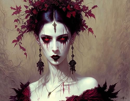 Vampire Maîtresse poster sur toile gothique 58 x 90 cm pour grand mur