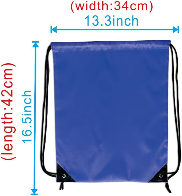 Drawstring Backpack Bulk 40Pcs Draw String Backpack Bags DIY Gym Sports Traveling Yoga Cinch Bag Sackpack Drawstring (royal blue bluenoye)