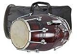 Riesiger Korb 111 – Holz-Musikinstrument, Dholak-Trommelmuttern und Bolzen mit Tasche, Design1 (braun)
