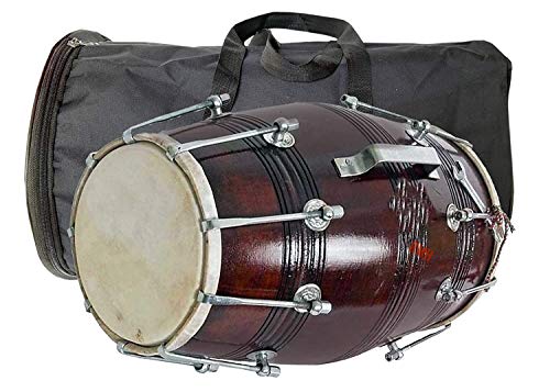 Generic Riesiger Korb 111 Holz Dholak mit Tasche