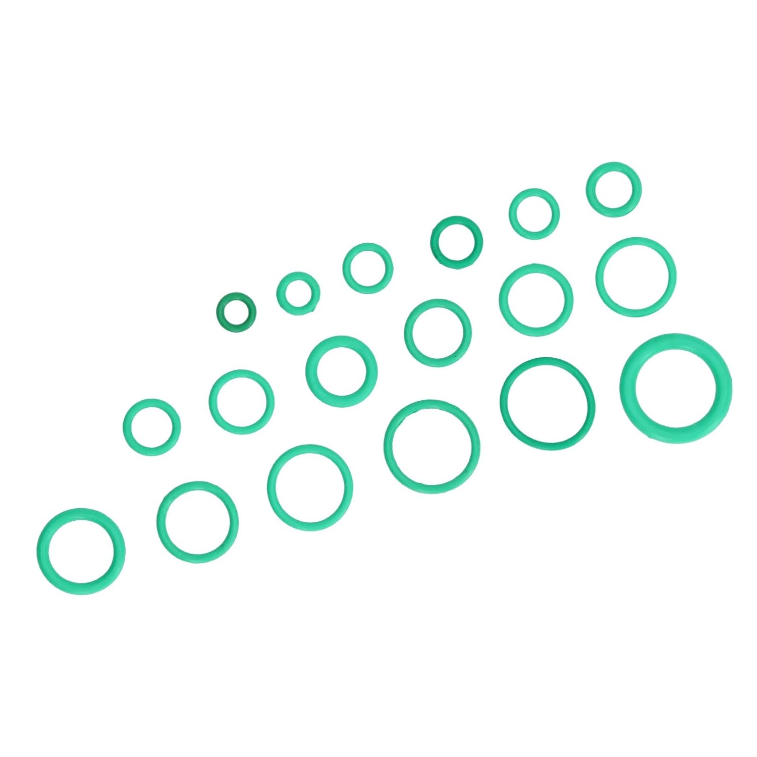 270Pcs Green O Kit Rubber Rubber O Green O Kit Wear O Rings Sealing Assortment Set for Automobile