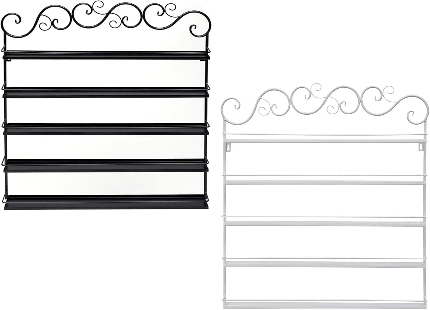 KEuLen Scaffali per Smalti per Unghie Montati Parete, Organizer for smalti da Parete, mensola a Parete, Supporto for Organizer Multifunzionale for Salone/Bellezza/Negozio di Unghie(Black)