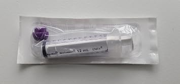 NeoConnect Oral Enteral Syringe With ENFit Connector 12cc/12mL Liquid Medication Dose Dispenser PNM-S12NCF