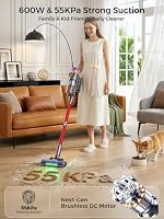 Cordless Stick Vacuum Cleaner, 600W 55KPA 70Mins for Pet Hair, Carpet, Home — image 2