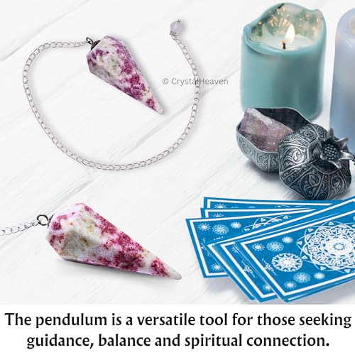Image of Cinnabarite Pendulum Dowsing Tool - Natural Crystal Pendulum for Spiritual Guidance - Premium Dowser Pendulum for Accurate Divination and Energy Healing - Perfect for Energy Healing and Chakra Balancing - Handcrafted with Precision and Elegance