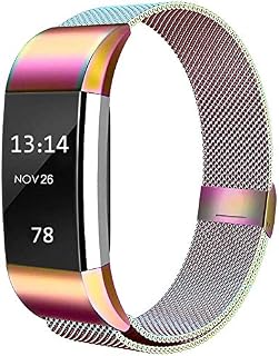 malagu Replacement Bands Compatible with Fitbit Charge 2, Stainless Steel Metal Bands Adjustable