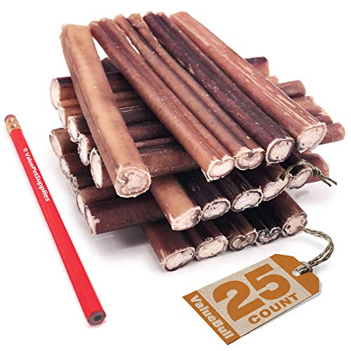 ValueBull Bully Sticks, Low Odor Premium Dog Chews, Jumbo 6