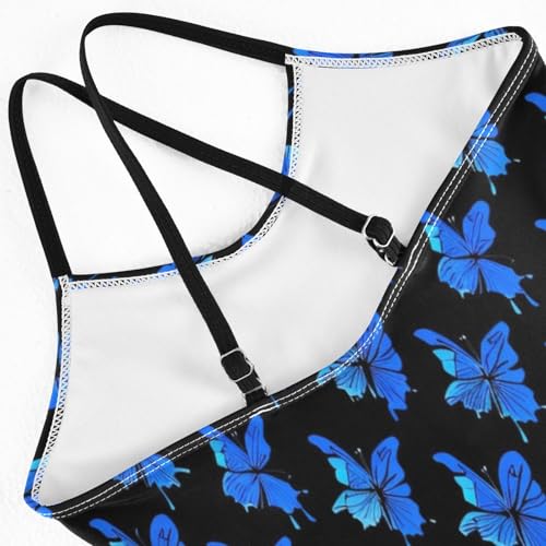 Print Butterfly Girls One-Piece Swimsuit Beach Bathing Suit4