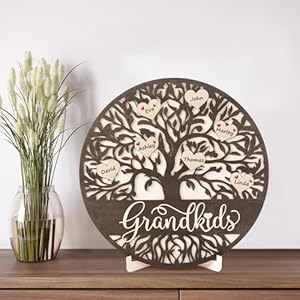 Family Tree Gifts for Grandparents from Grandkids Home Decor Gifts for Family, Mothers Day Personalized Gifts for Grandma from Granddaughter Grandson Customized Family Name Sign Grandkids Wood Plaque Family Tree Gifts for Grandparents from Grandkids Home Decor Gifts for Family Mothers Day Personalized Gifts for Grandma from Granddaughter Grandson Customized Family Name Sign Grandkids Wood Plaque