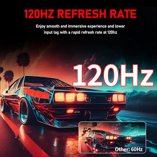 Image of Gawfolk 49 Inch Curved Gaming Monitor, 5120x1440 Dual QHD, 120Hz, 1500R, AMD FreeSync, 32:9, Height Adjustable Ultra-Wide Computer Screen for Multitasking