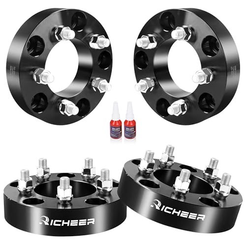 Richeer 1.5 inch 5x5.5 to 5x4.5 Wheel Adapters Changes Bolt Pattern 4 PCS 5x139.7 to 5x114.3 Adapters 88mm Hub Bore with 1/2-20 Studs Replacement fits for Ram 1500 F150 Bronco E-150 Econoline
