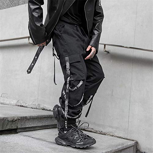 Astellarie Mens Hip Hop Jogger Cargo Pants Sport Harem Pants with Drawstring4