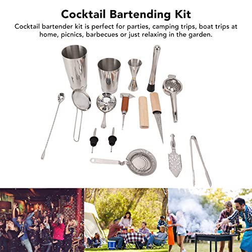 Kit de coctelería profesional de 18 piezas con bolso de viaje miniatura 4