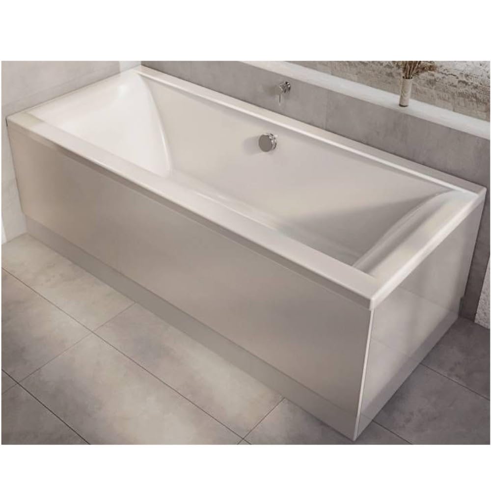 Milano Elswick White 1700mm x 750mm Double Ended Square Bath Side Panel
