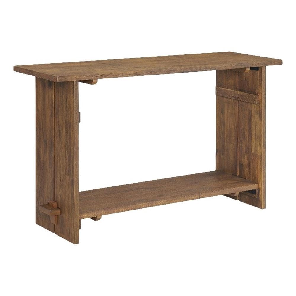 Alaterre Furniture Bethel Acacia Wood Console Table - 52-Inch Entryway Table with Dual Shelf Storage - Ideal for Mudroom, Hallway, or Living Room (Rustic Natural Finish)